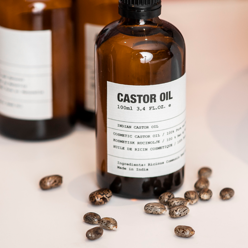 Castor Oil Natural in Brown Bottle.
