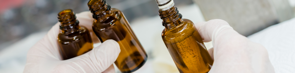 Filling Glass Bottles with Carrier Oils